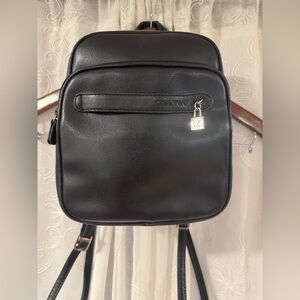 Vintage 90 KOLTOV Faux Leather Mini Backpack Purse Convertible Anti Theft Pocket